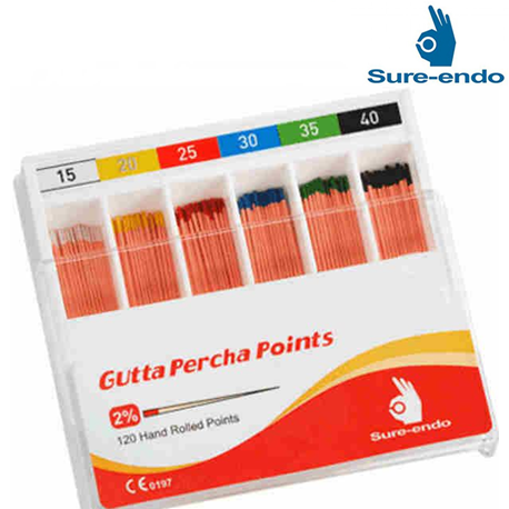 Sure Endo ISO Standardized (2%) GP Points Size #100 ~ 140 (mm marked)